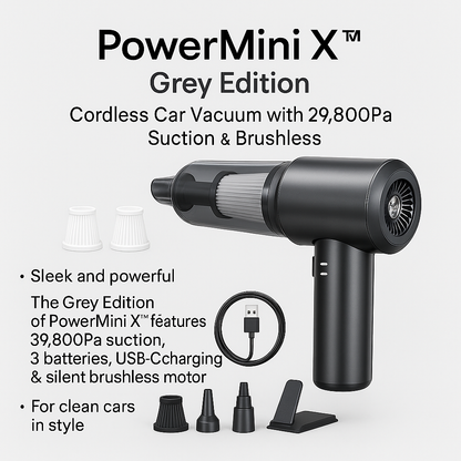 PowerMini X™ Purple Edition – Cordless Car Vacuum with 29,000Pa Suction & Brushless Motor.