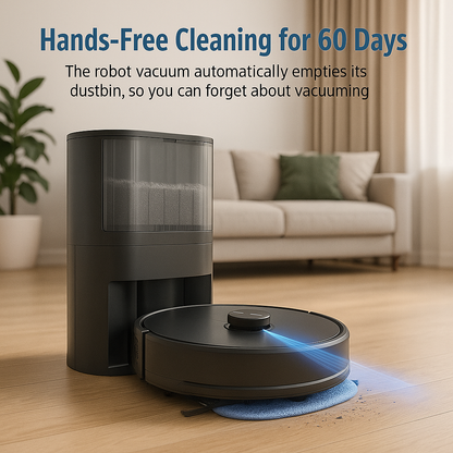 AT800™ 3-in-1 Robot Vacuum & Mop – 5000Pa, 60-Day Self-Empty, LiDAR, WiFi | Electromax