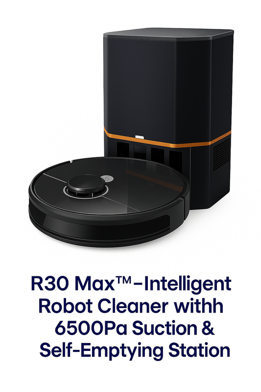 R30 Max™ – Intelligent Robot Cleaner with 6500Pa Suction & Self-Emptying Station
