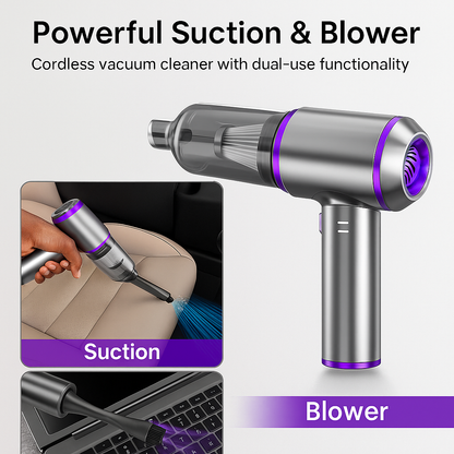 PowerMini X™ Purple Edition – Cordless Car Vacuum with 29,000Pa Suction & Brushless Motor.