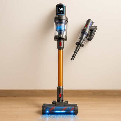 Laresar V7™ – Smart Cordless Vacuum with LCD Display & Multi-Surface Precision