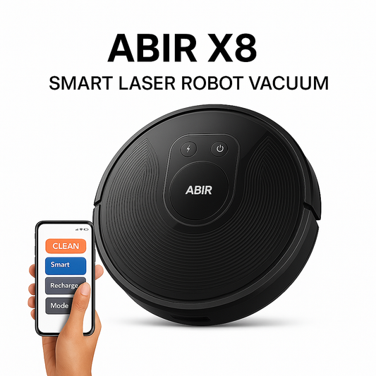 ABIR X8™ – Smart Laser Robot Vacuum with App Control & 6500Pa Deep Suction